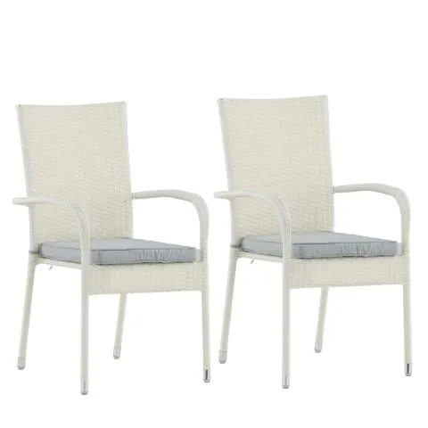 Anna 9275-010 Venture Home Karmstol 2-pack Vit Kampanjpris